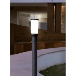 Lampione da giardino Testa-palo E27 Cactus H26,6 cm x D 6 cm nero
