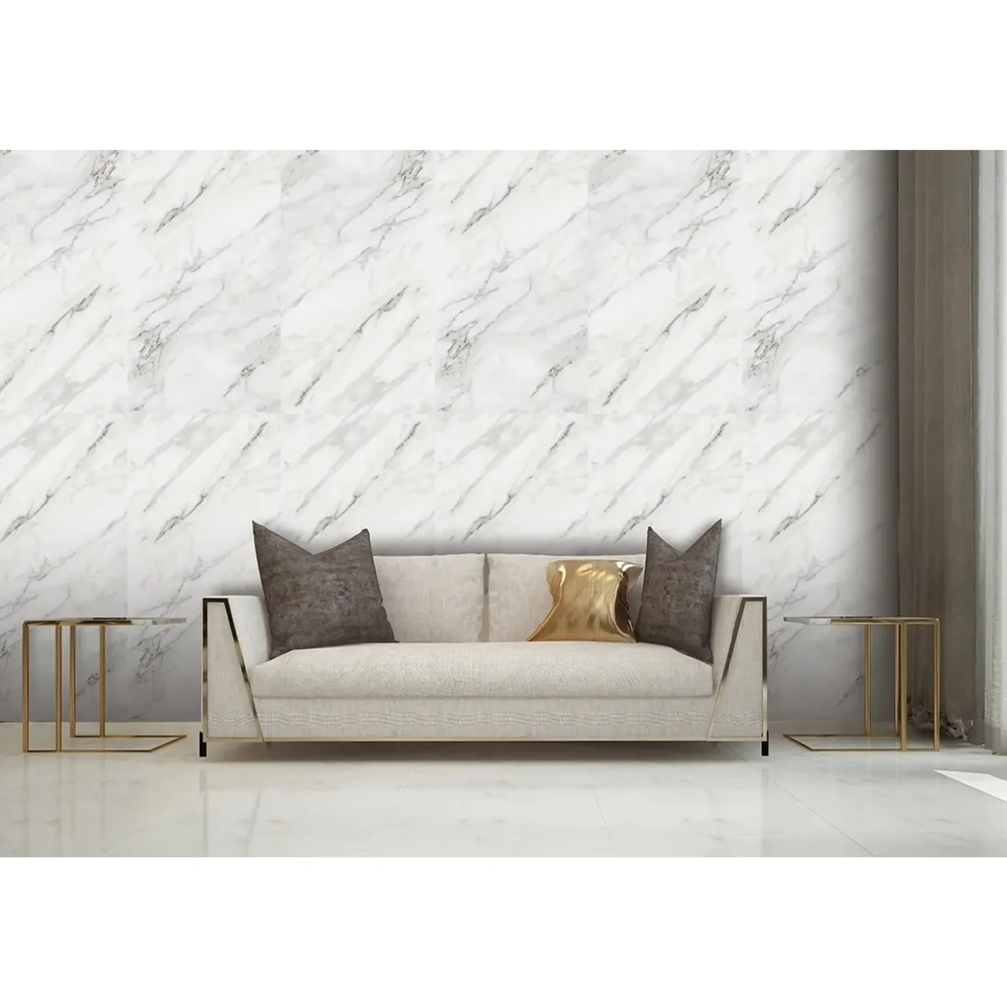 Lastra in polipropilene Plastonda Decor Marmo Perla 50x100 cm