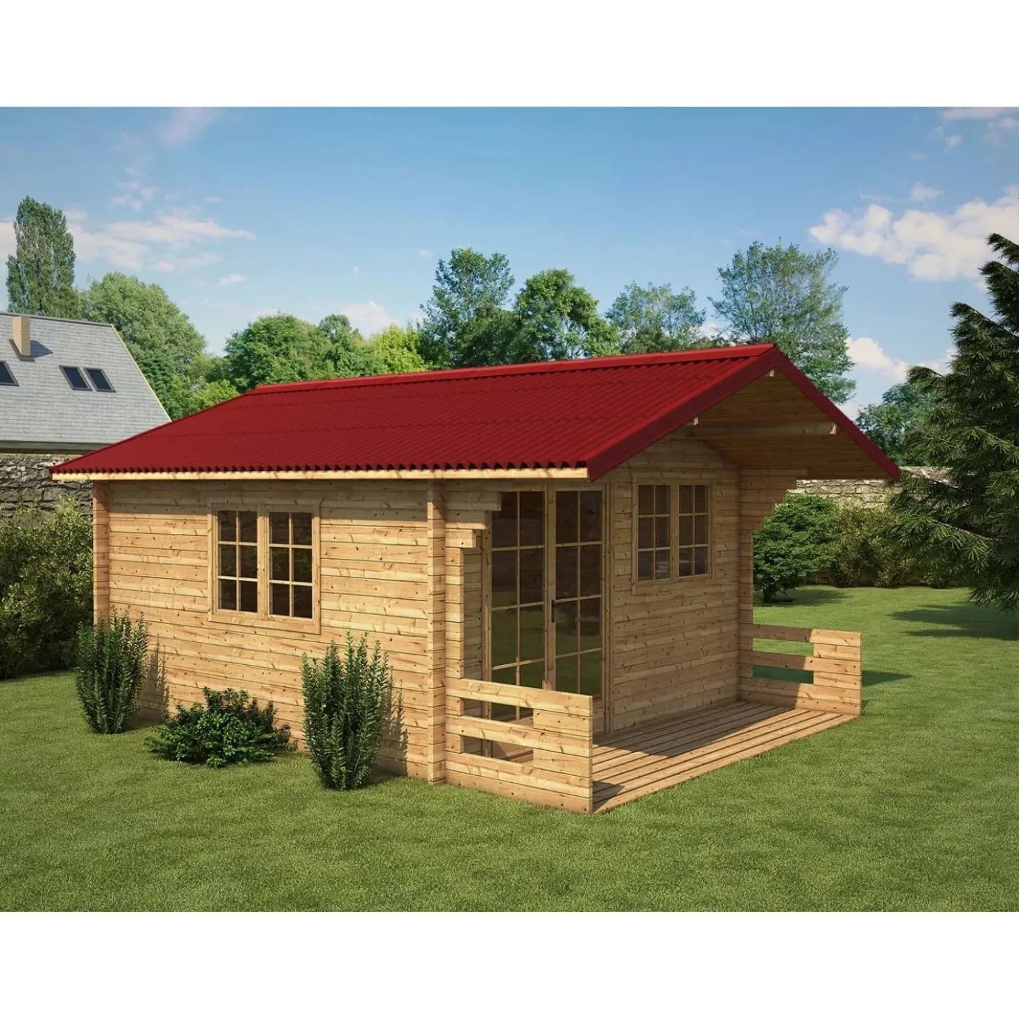 Lastra Onduline da copertura 100x76 cm rosso intenso
