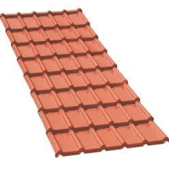 Lastra termoplastica tegola 107x208 cm sp 2.5 mm terracotta
