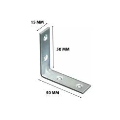 Lastrina ad angolo in acciaio 50x50x15 mm