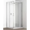 Lato angolo doccia Tekno argento e trasparente 77-80x190 cm