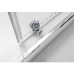 Lato angolo doccia Tekno argento e trasparente 77-80x190 cm