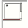 Lato fisso doccia Bild L67/73xH190 cm nero opaco