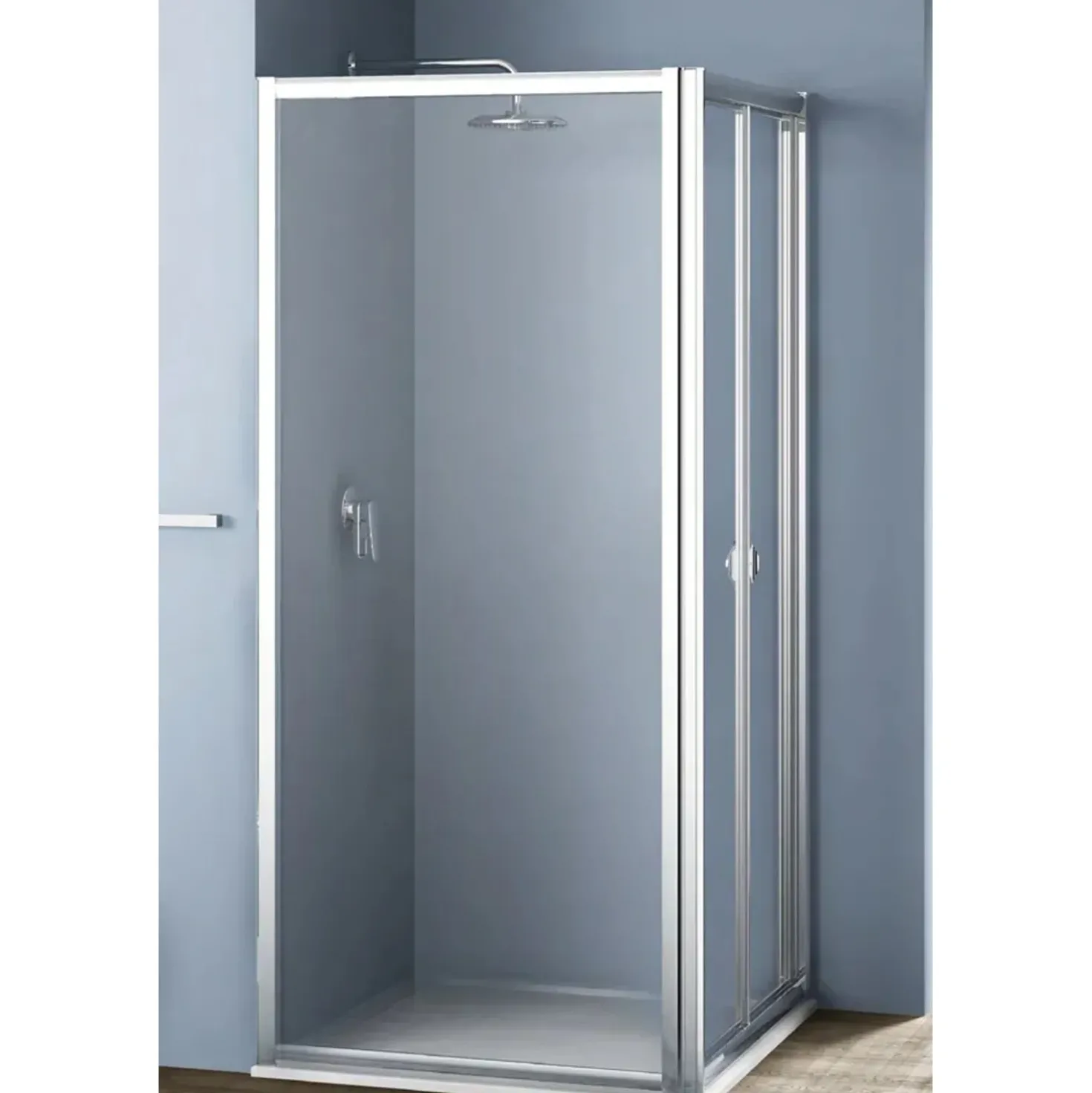 Lato fisso per doccia Platz 75 cm H 190 cm bianco e trasparente