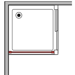 Lato fisso per doccia Platz 80 cm H 190 cm bianco e sintetico
