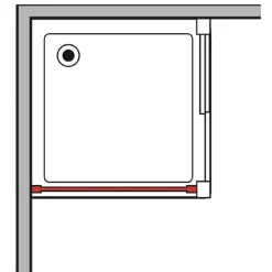 Lato fisso per doccia Platz 75 cm H 190 cm bianco e sintetico