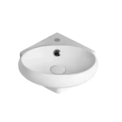 Lavabo a muro in ceramica bianca l 36 x p 38 x h 13 cm