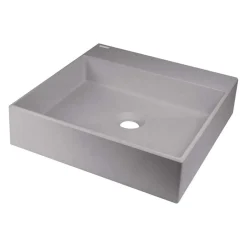 Lavabo appoggio granito Puerto Padre Idrostile foro rub 400x400 mm Grig met