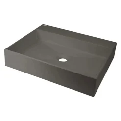 Lavabo appoggio granito Puerto Padre Idrostile foro rub 500x400 mm Antr met