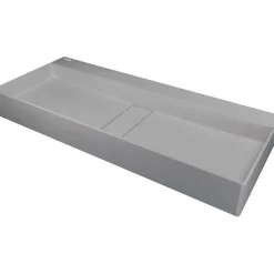 Lavabo appoggio rett Placetas Idrostile copripiletta 400x120 mm Grig met