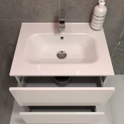 Lavabo bianco in ceramica 60 cm