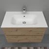 Lavabo bianco in mineralmarmo 80 cm