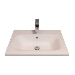 Lavabo bianco in mineralmarmo 60 cm