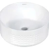 Lavabo da appoggio asimmetrico granito Iguará Idrostile bianco
