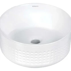 Lavabo da appoggio asimmetrico granito Iguará Idrostile bianco
