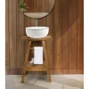 Lavabo da appoggio avorio in metallo Open dm 39 cm h 16 cm