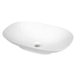 Lavabo da appoggio ceramica Rodas Idrostile foro rubinetto 60x40 cm bianco