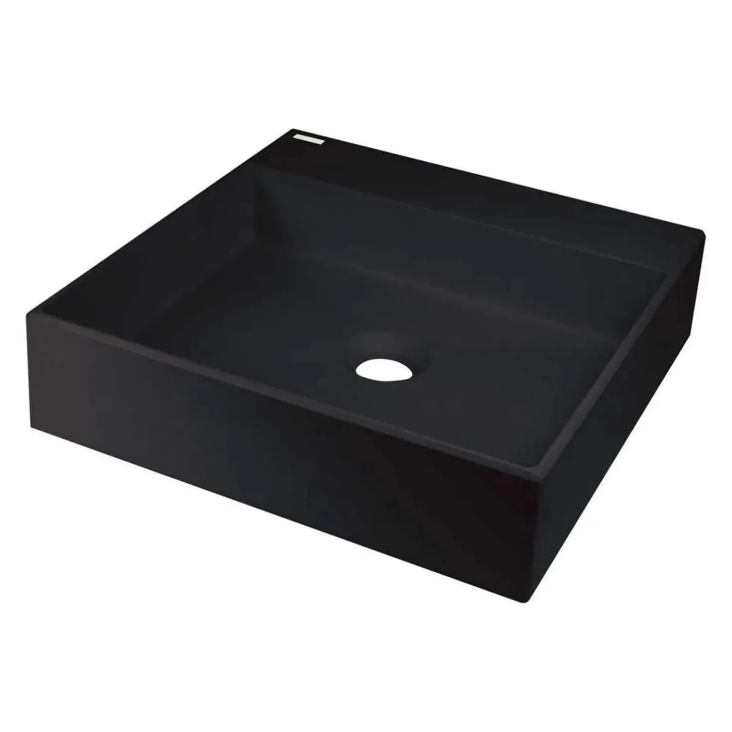 Lavabo da appoggio granito Puerto Padre Idrostile Active-Cover 400x400 mm nero