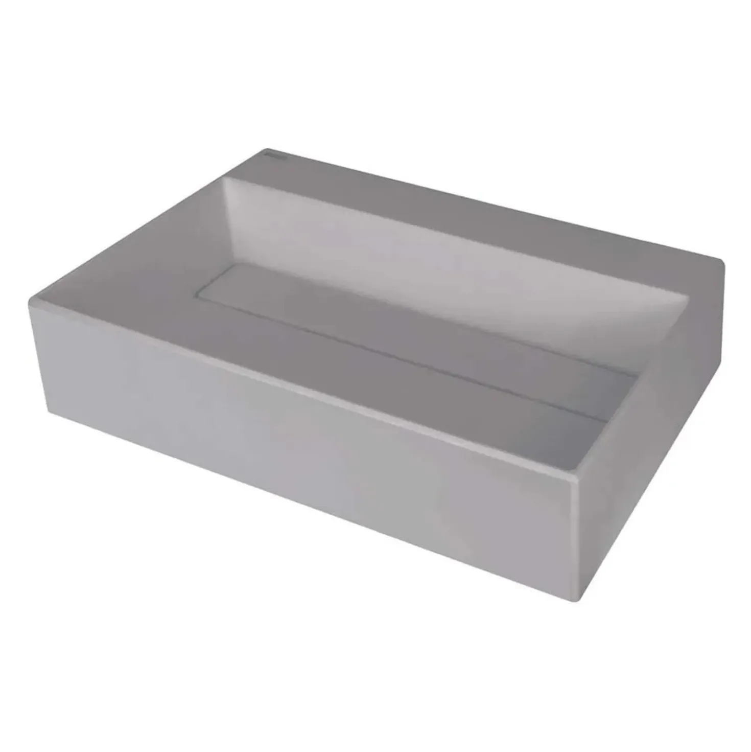 Lavabo da appoggio ovale Puerto Padre Idrostile foro rubinetto Grigio met
