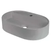 Lavabo da appoggio ovale Limonar Idrostile copripiletta 400x120 mm Grigio met
