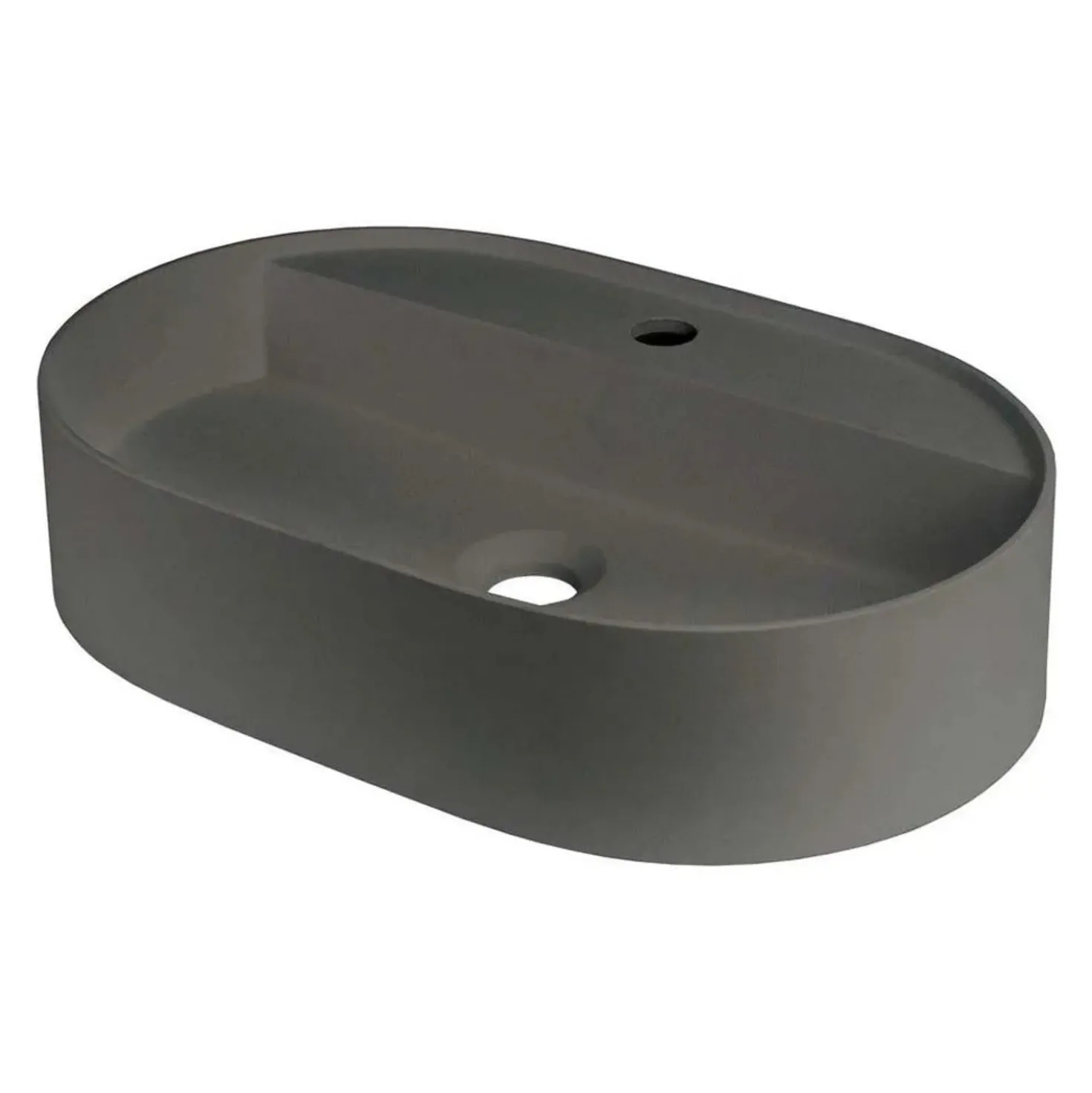 Lavabo da appoggio ovale Limonar Idrostile copripiletta 400x120 mm nero
