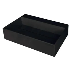 Lavabo da appoggio ovale Puerto Padre Idrostile foro rubinetto nero