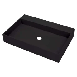 Lavabo da appoggio Puerto Padre Idrostile foro rubinetto 400x100 mm nero