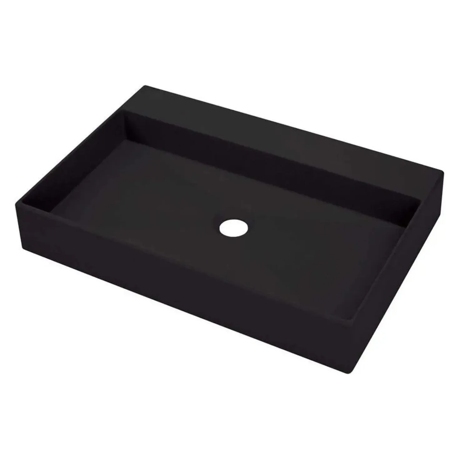 Lavabo da appoggio Puerto Padre Idrostile foro rubinetto 400x100 mm nero