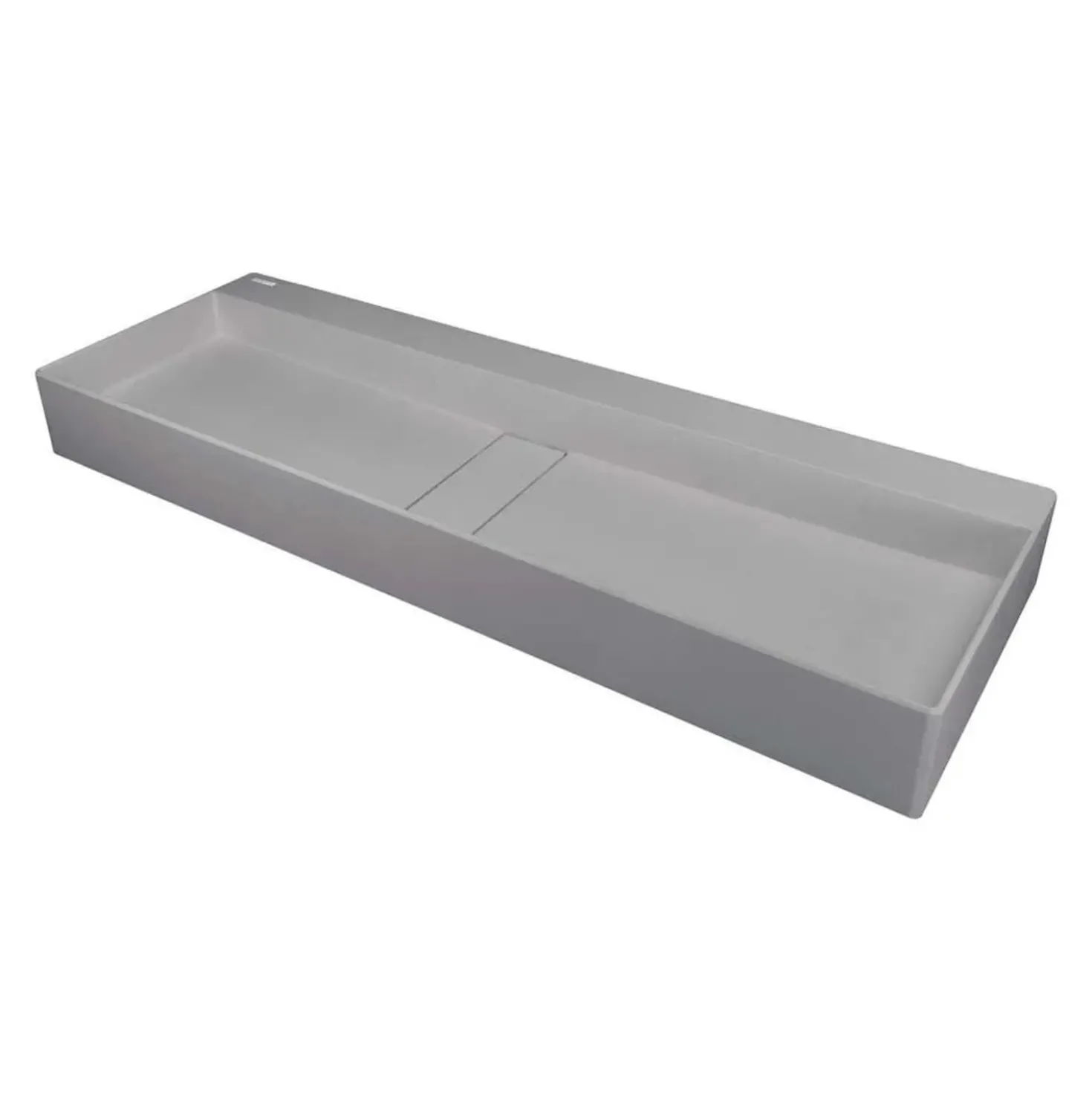 Lavabo da appoggio rett Placetas Idrostile copripiletta 400x120 mm Grig met