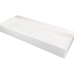 Lavabo da appoggio rett Placetas Idrostile copripiletta 400x120 mm bianco