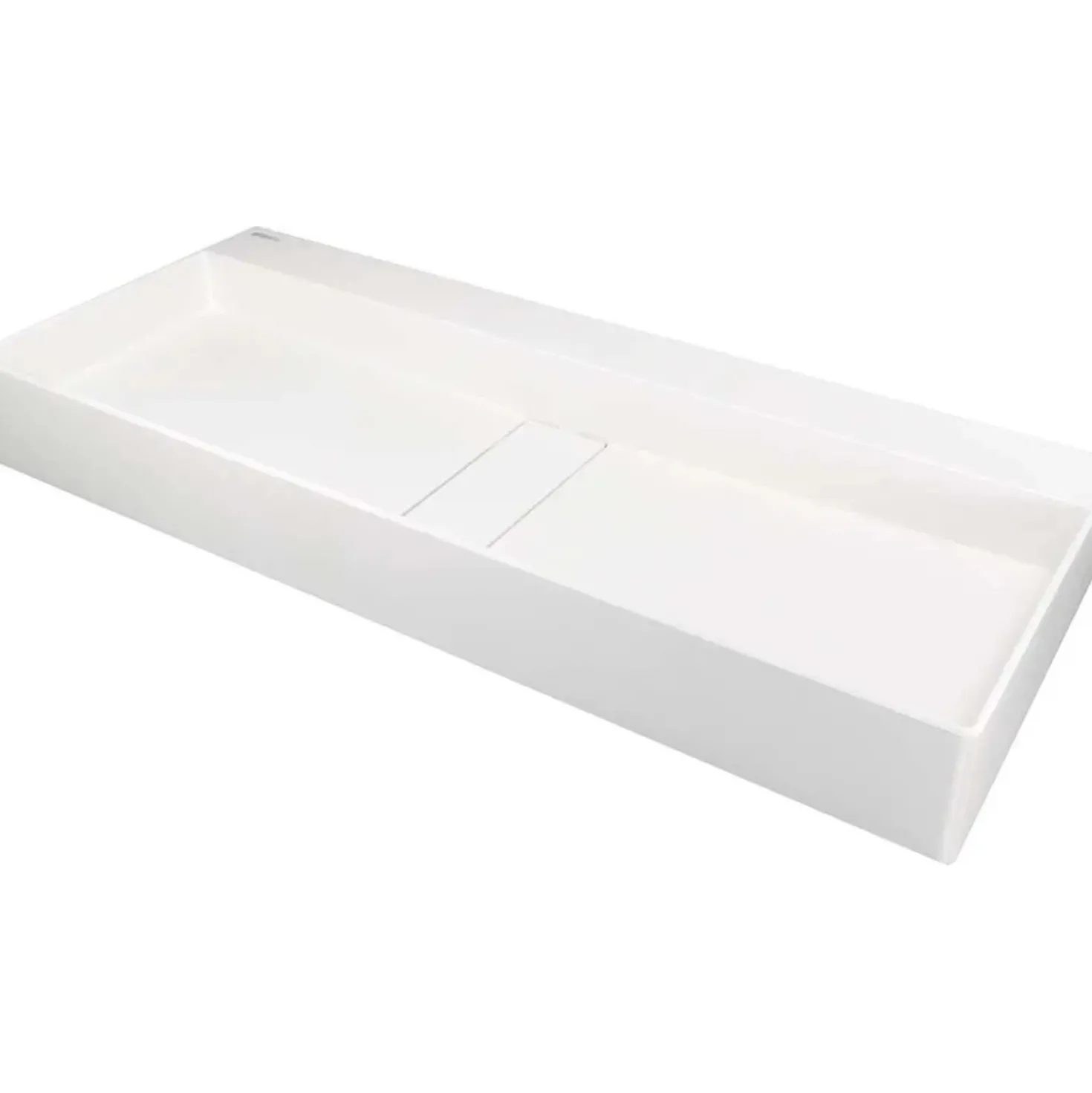 Lavabo da appoggio rett Placetas Idrostile copripiletta 400x120 mm bianco