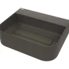 Lavabo da appoggio rettangolare Rodas Idrostile foro antracite met