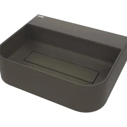 Lavabo da appoggio rettangolare Rodas Idrostile foro antracite met