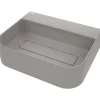 Lavabo da appoggio rotondo Rodas Idrostile foro e copripiletta Grigio met