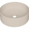 Lavabo da appoggio rotondo Limonar Idrostile foro e copripiletta Beige