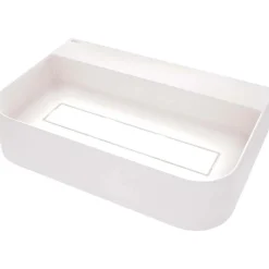 Lavabo da appoggio rotondo Rodas Idrostile foro e copripiletta Alabastro