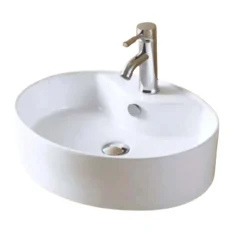 Lavabo da appoggio Sat 52 in ceramica 52x43x14 cm bianco