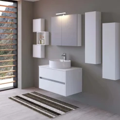 Lavabo da appoggio Sat 52 in ceramica 52x43x14 cm bianco