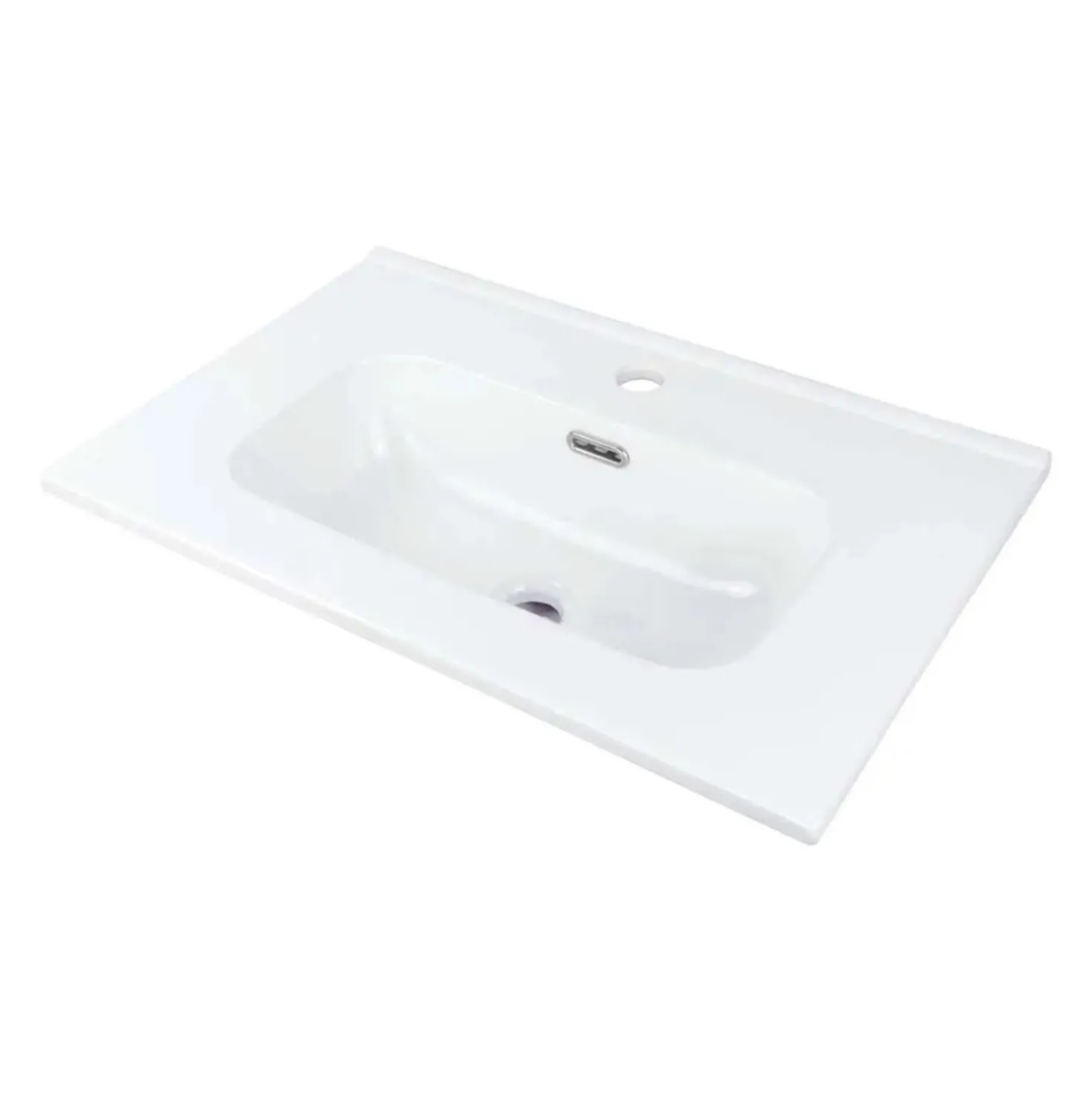 Lavabo da incasso Bauta Idrostile foro rubinetto 360x140 mm bianco