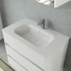 Lavabo da incasso con vasca integrata Ocritech 86x51,2 cm bianco opaco