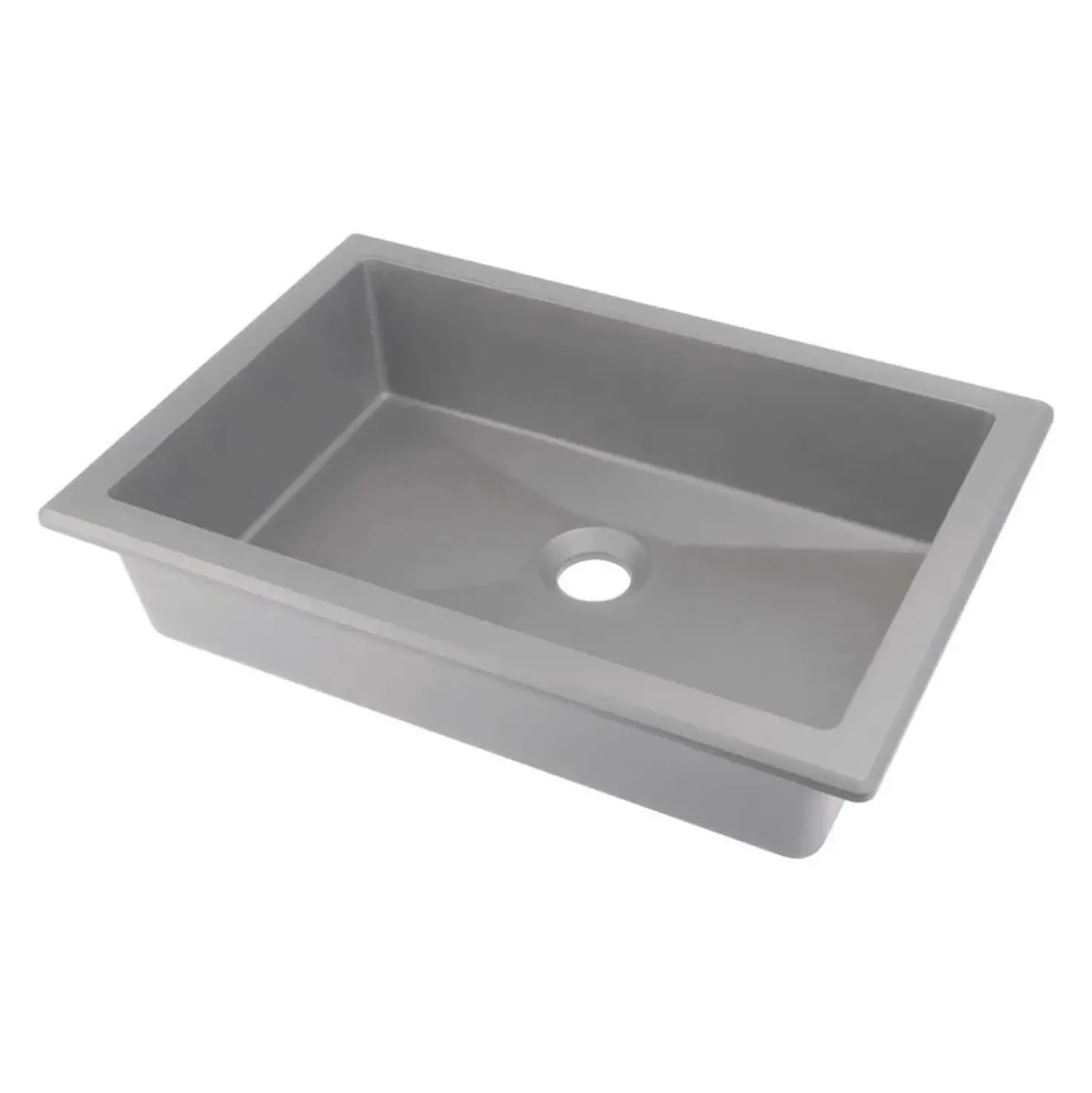 Lavabo da incasso granito Puerto Padre Idrostile 500x140 mm Grigio metallizzato
