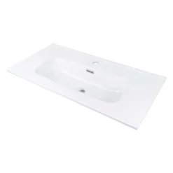 Lavabo da incasso granito Bauta Idrostile foro rubinetto 60 cm bianco