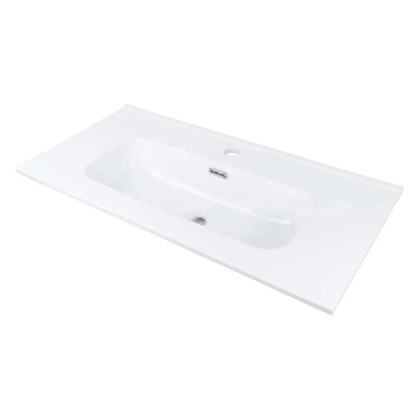 Lavabo da incasso granito Bauta Idrostile foro rubinetto 60 cm bianco