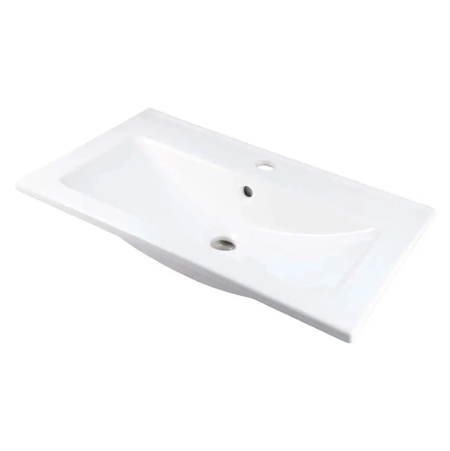 Lavabo da incasso Idrostile basetta rubinetteria 360x140 mm