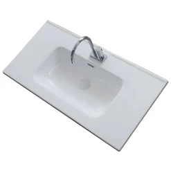Lavabo da incasso Monya 101x46 cm in ceramica bianca