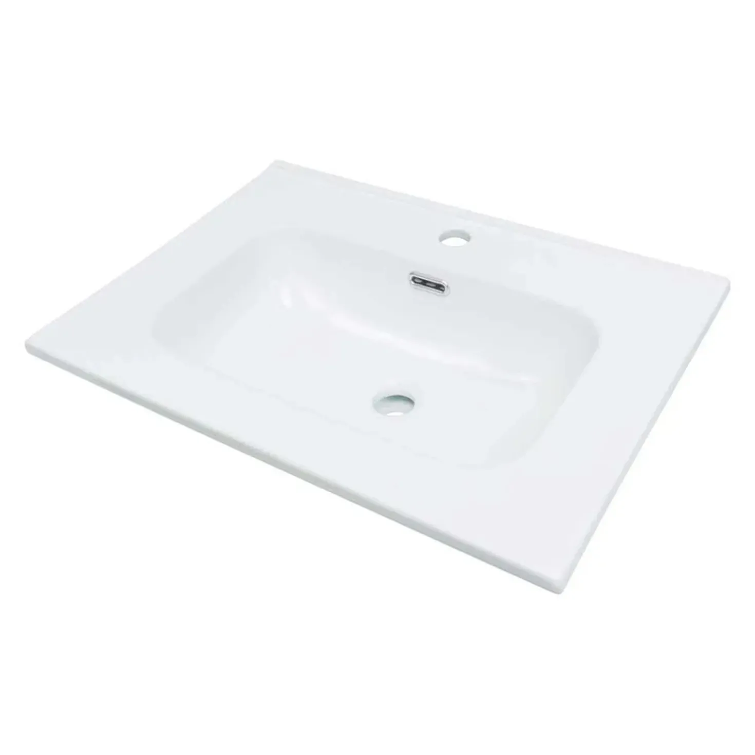 Lavabo da incasso ovale Bauta Idrostile foro rubinetto bianco