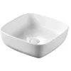 Lavabo d'appoggio in ceramica bianca 40x40 cm