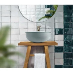 Lavabo d`appoggio in metallo Open