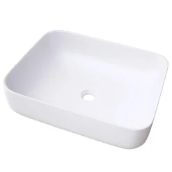 Lavabo in ceramica bianca opaca da appoggio Catania 40x50 cm